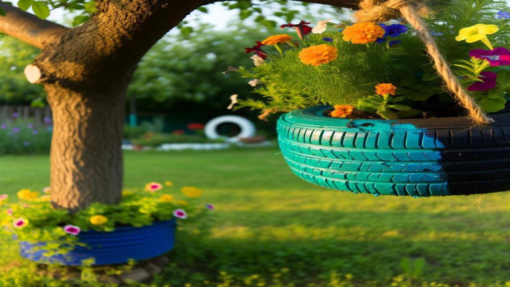 Jakie ozdoby ogrodowe można zrobić ze starej opony?